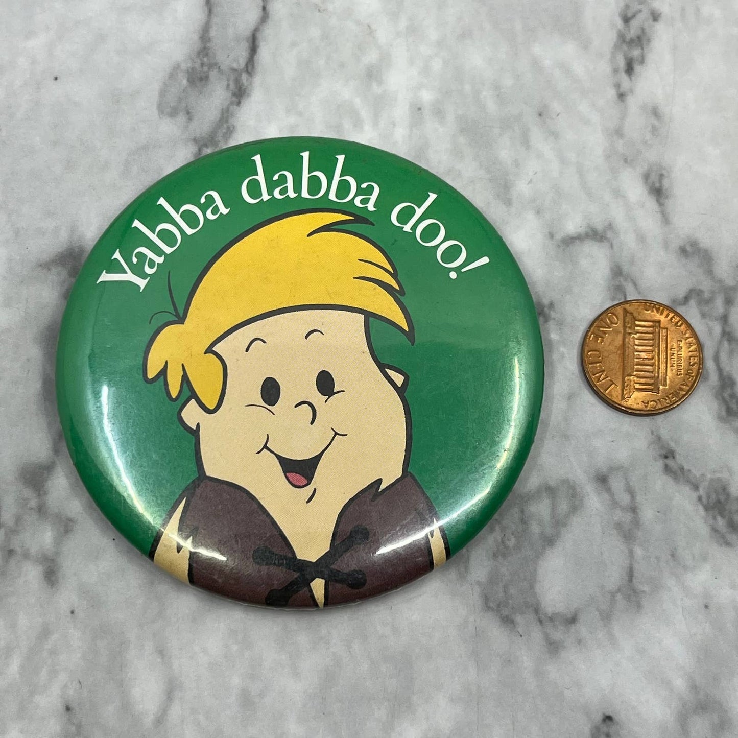 1987 Pizza Hut Flintstones Kids Barney Rubble Button Pinback Button Pin SF1