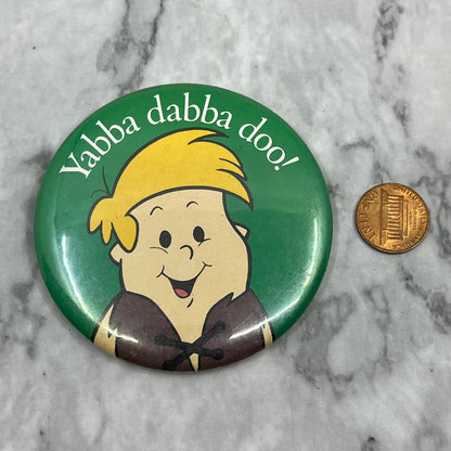 1987 Pizza Hut Flintstones Kids Barney Rubble Button Pinback Button Pin SF1
