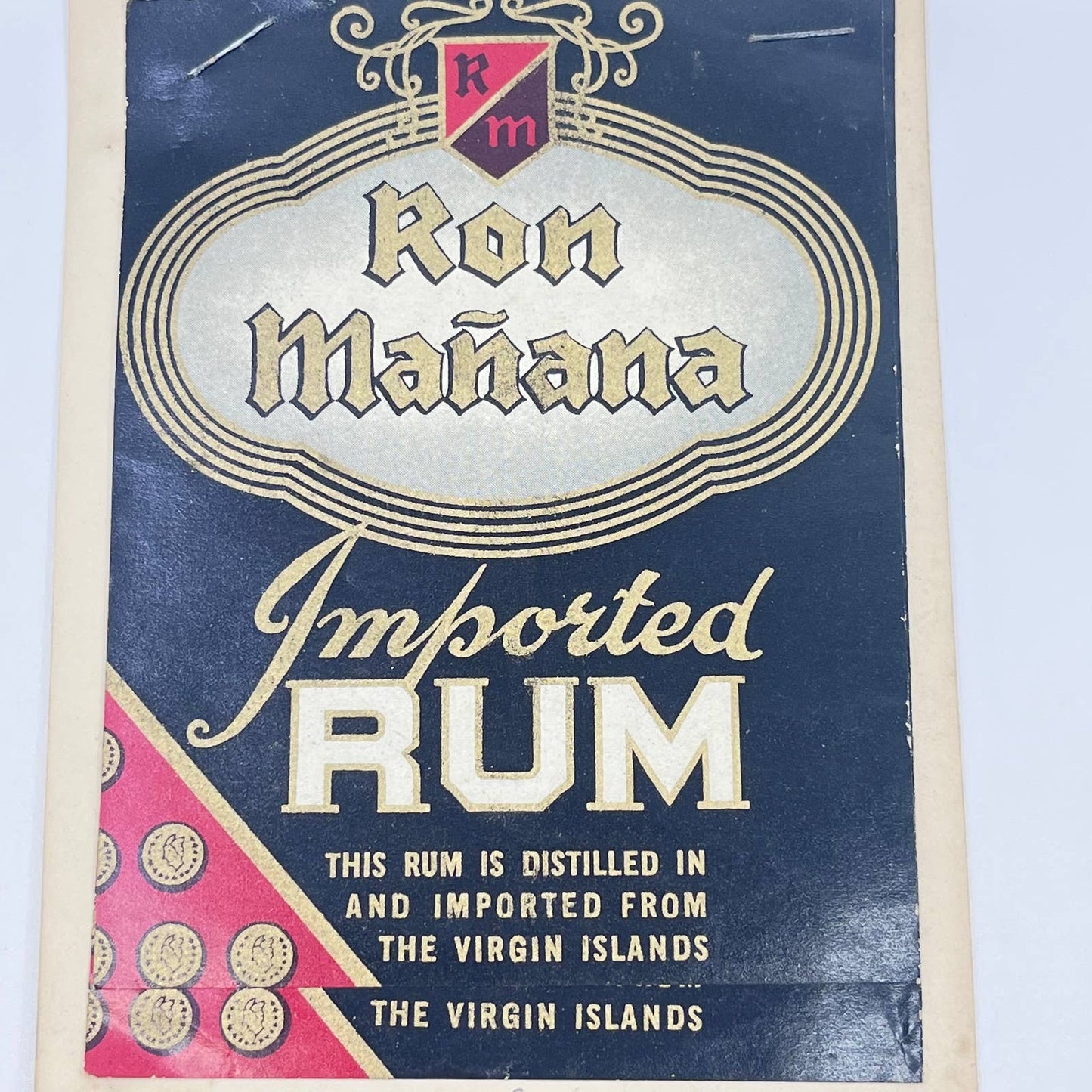 Ron Mañana Imported Rum Label Set of 2 Virgin Islands