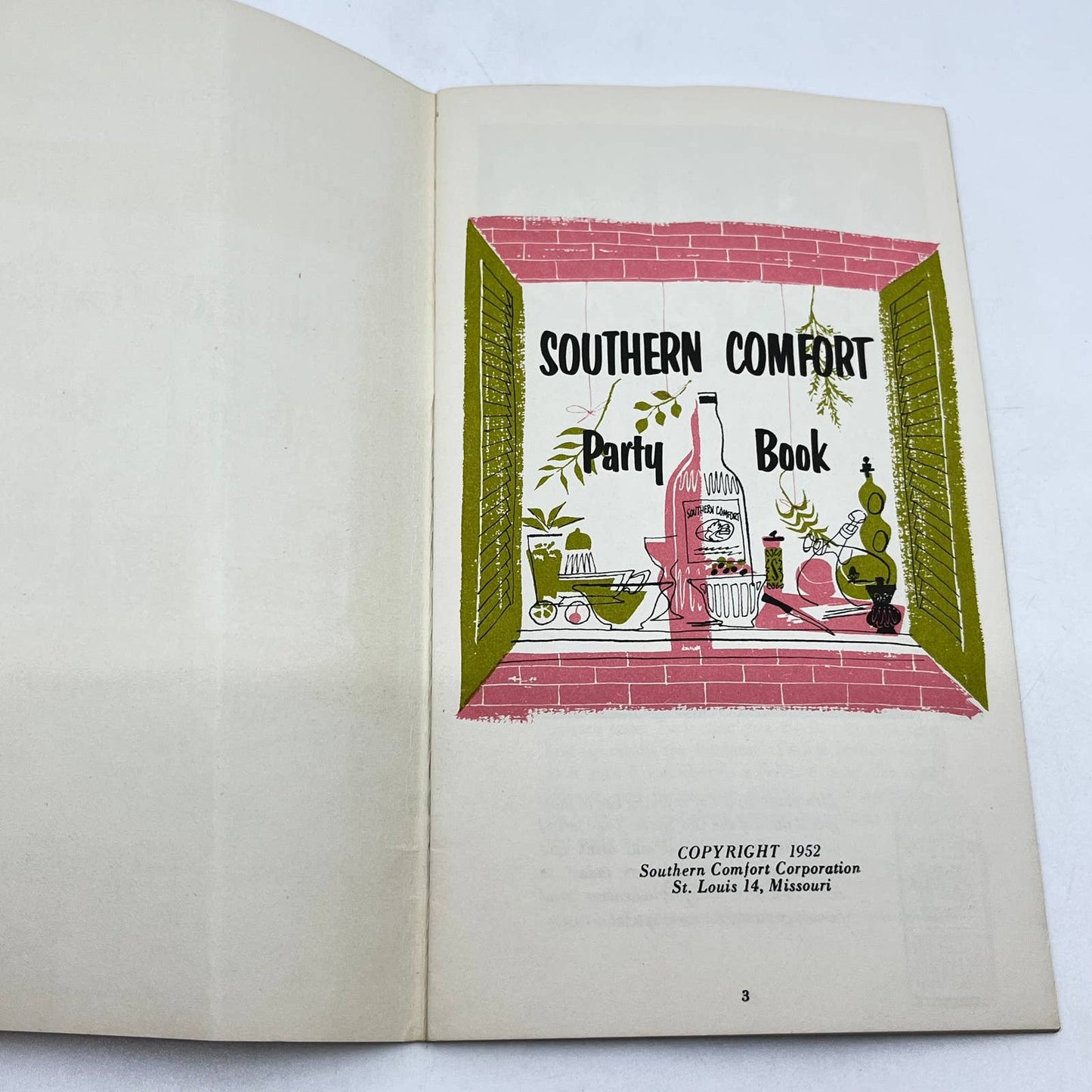 1952 Southern Comfort Party Booklet  R. C Proctor Party Planning TF7