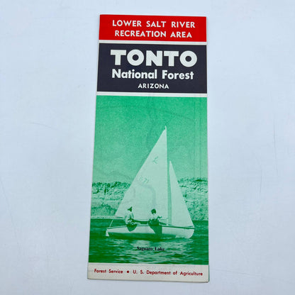 1950s Tonto National Forest Lower Salt River Recreation Brochure Map Arizona SC9