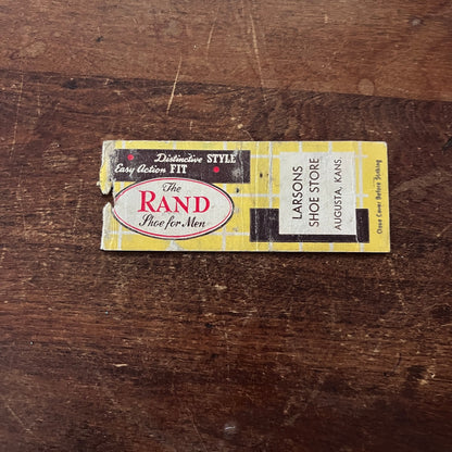 Larson's Shoe Store Augusta KS Advertising Matchbook Cover MM11-4