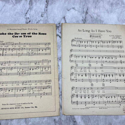 As Long As I Have You - Haubrich, Lewis, and Simon - 1926 sheet music TH5