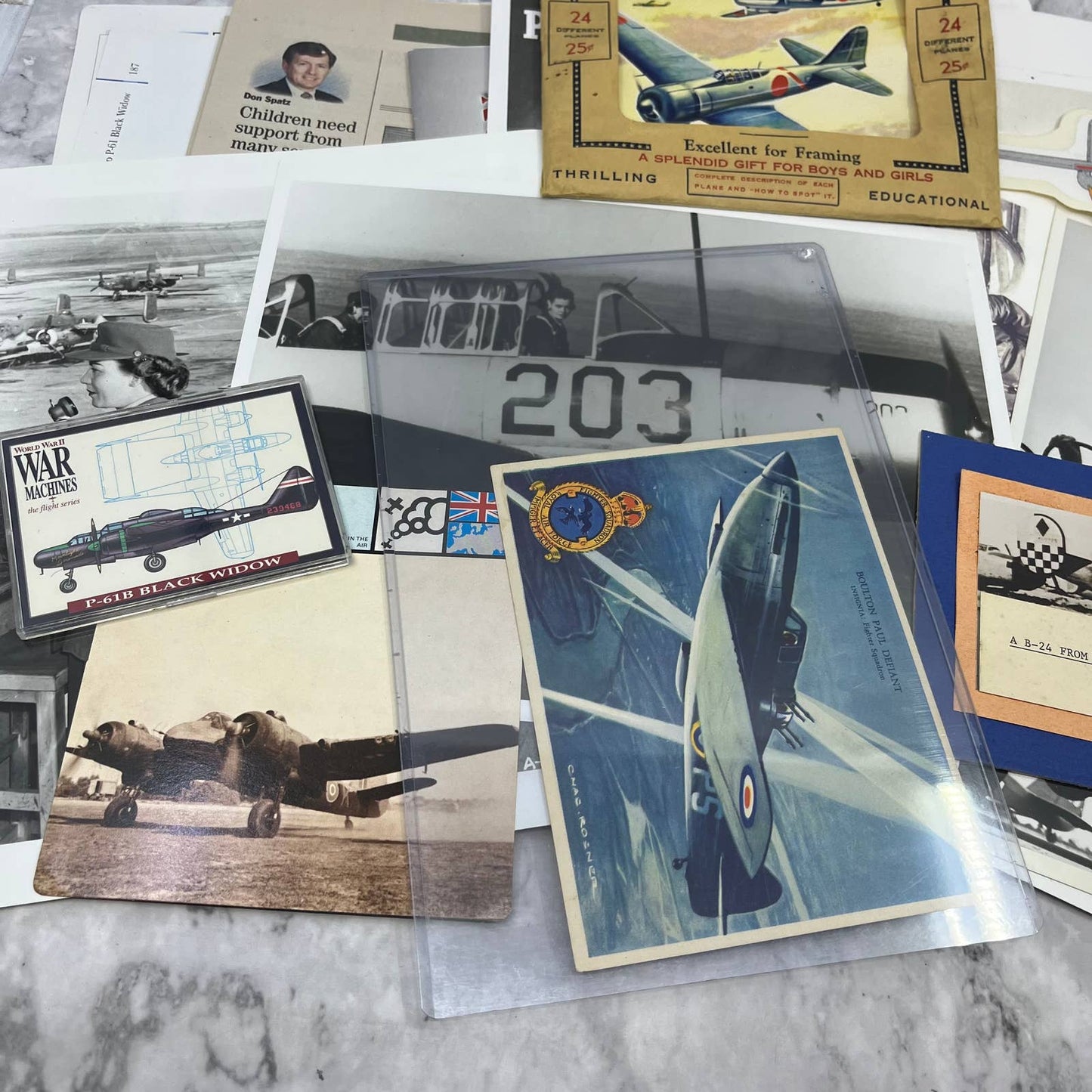 Huge Lot of US Air Force Warplane Aviation Ephemera Dating to WWII TD8