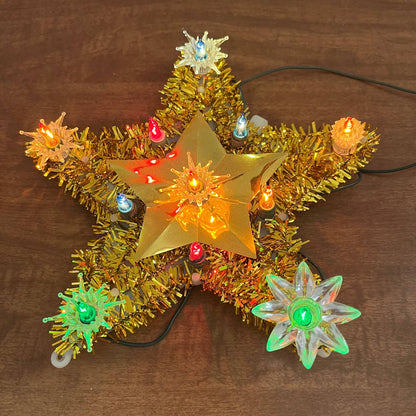 Vintage Yule Glow 19 Lite Tree Top Flashing / Steady Christmas Topper WORKS TA5