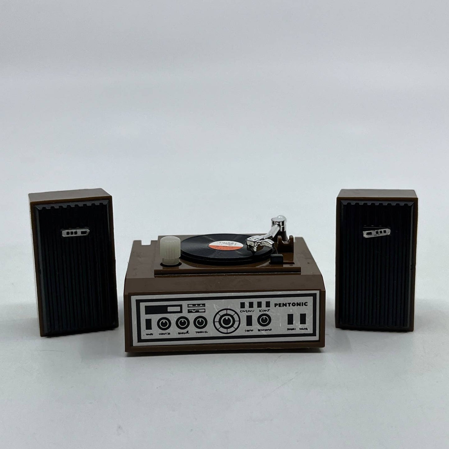 1970s Pentonic Wind Up Record Player and Speakers WORKS TH9