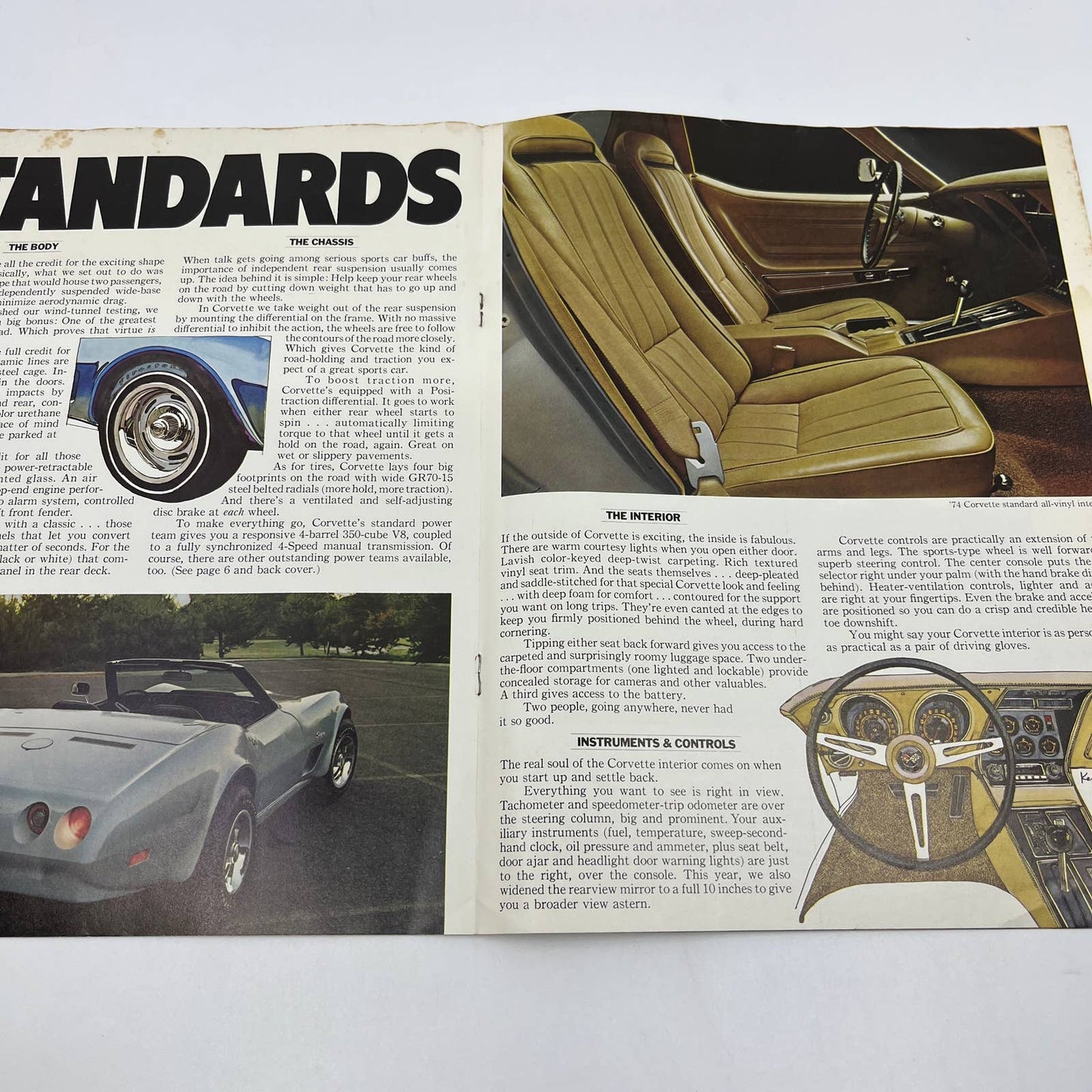 1974 Corvette Dealer Sales Brochure Catog Promo Stingray TG1