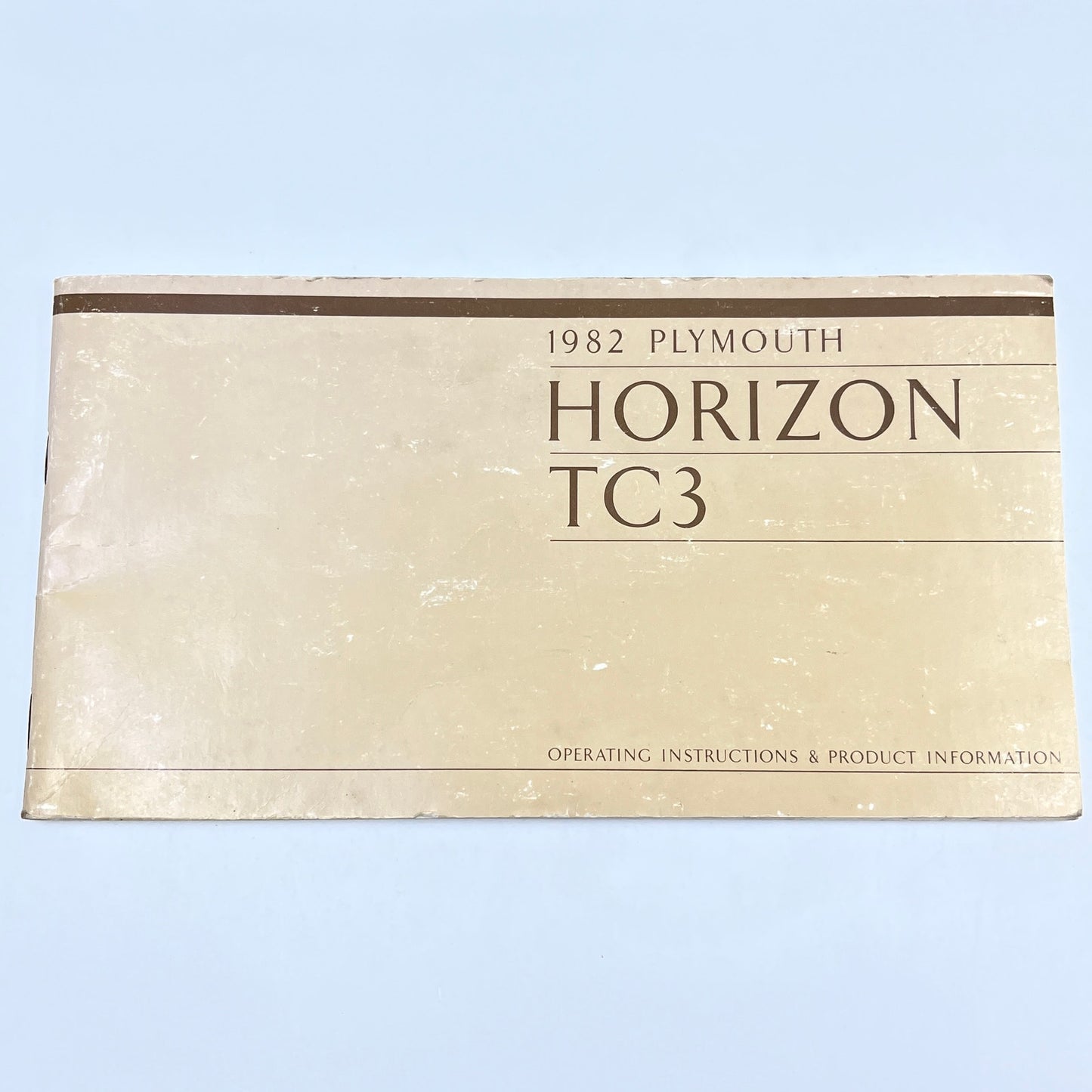 1982 Plymouth Horizon TC3 Manual and New Car Inserts Chrysler H4-6