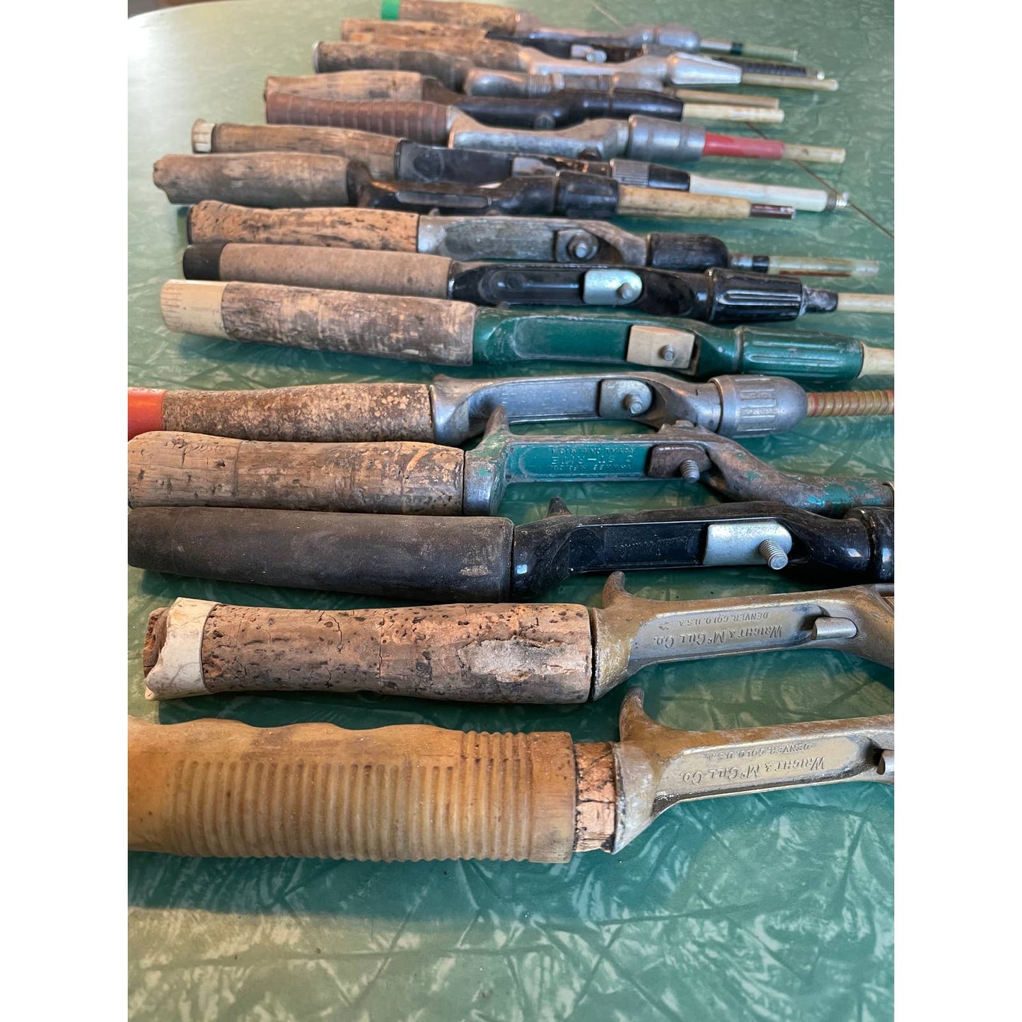 Huge Lot of Vintage Fishing Rod Pole Handles Johnny Walker, War Eagle, Actionrod
