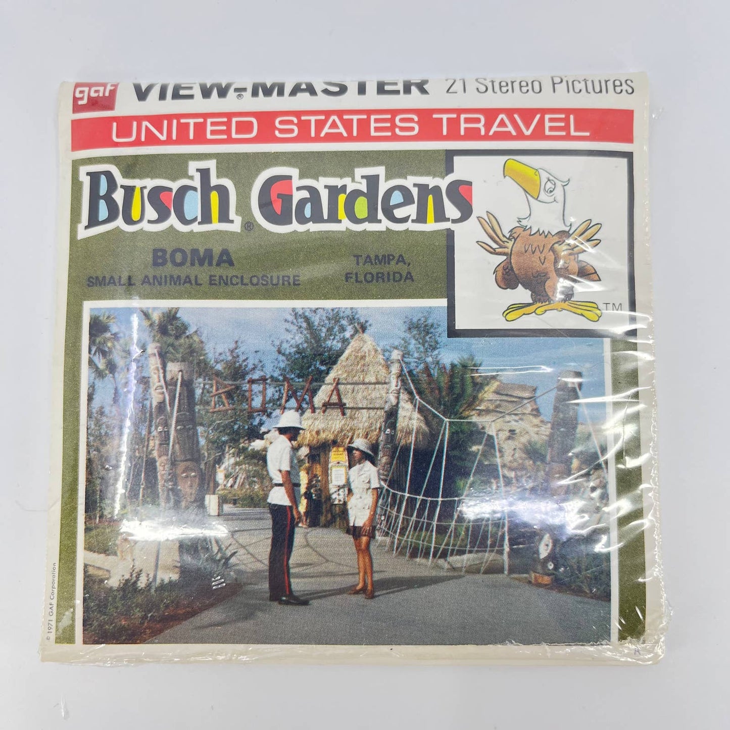 ViewMaster Busch Gardens BOMA Small Animal Florida 3 reel packet A957 SEALED SD2