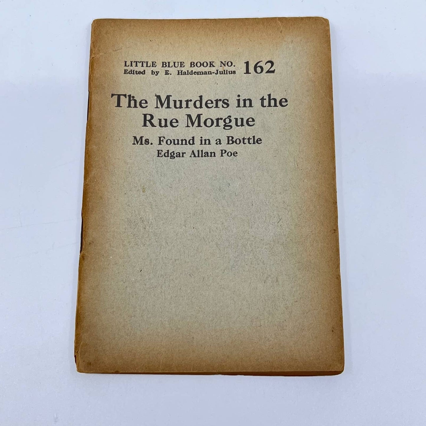 c1920 Little Blue Book No. 162 The Murders in the Rue Morgue Edgar Allan Poe SD3