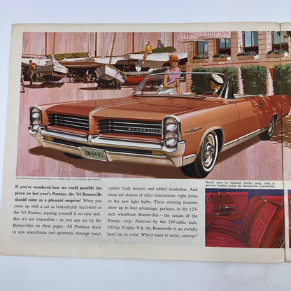 1964 Pontiac Success Car Sales Brochure Wide Track Bonneville Star Chief TH8