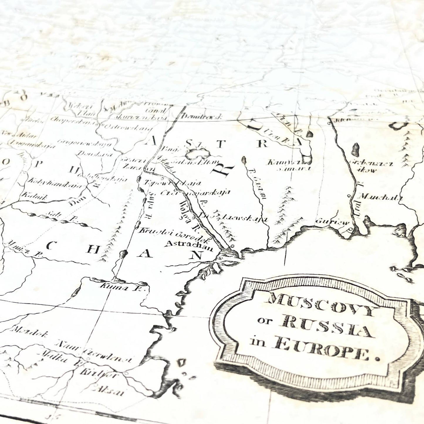 1886 Map of Moscovy Russia in Europe  10x17 AB9