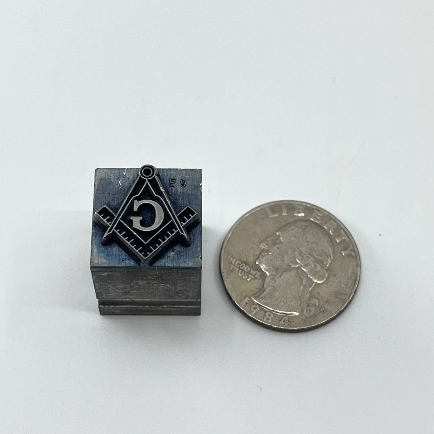 1920s Freemason Masonic Metal Stamp Typeset Print Block 3/4” SC7-2