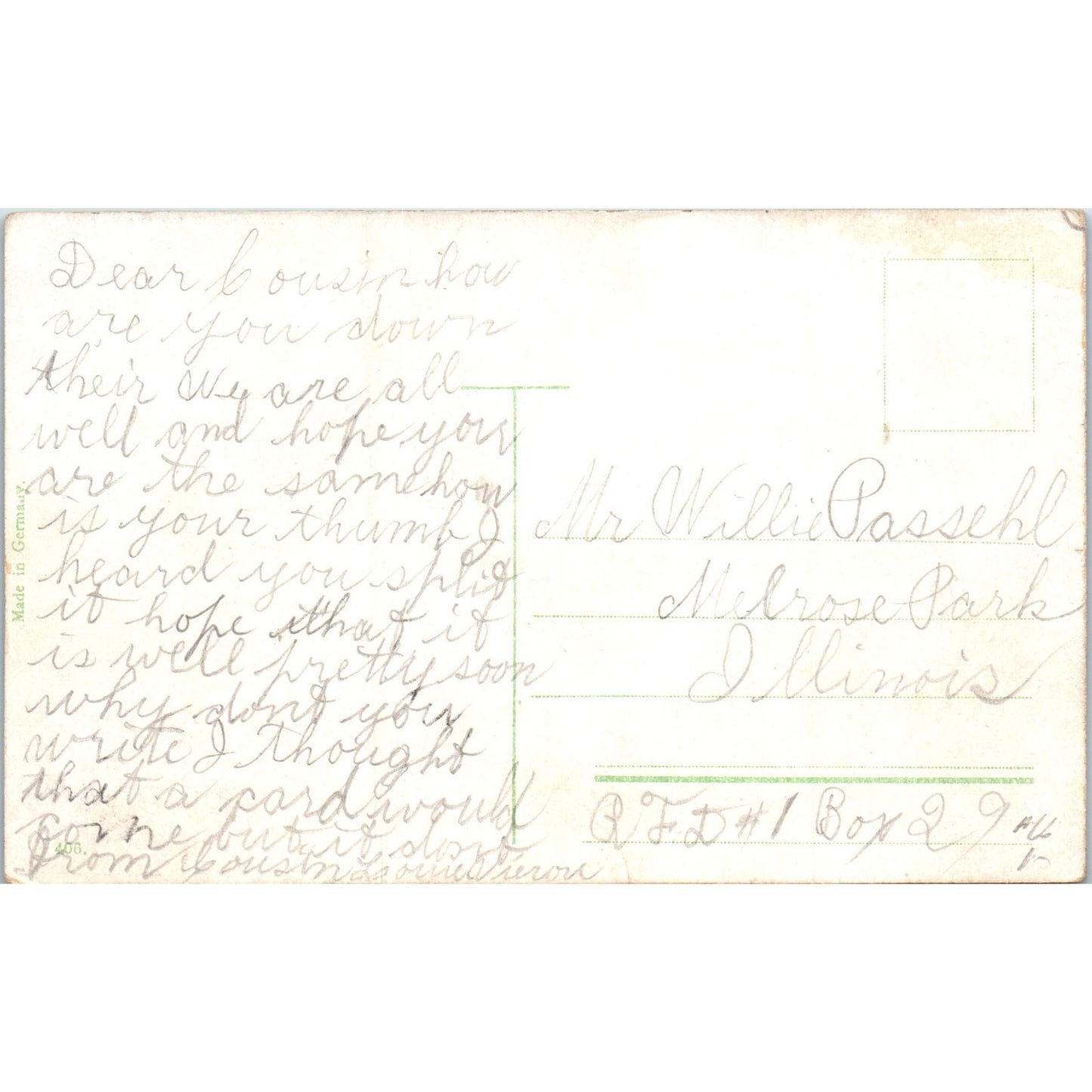 Romance Victorian Couple in a Boat Original Postcard P2-5