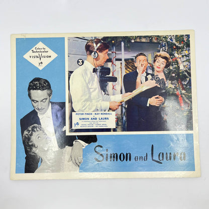 1956 SIMON AND LAURA Movie Lobby Card UK Peter Finch Kay Kendall 11x14” FL3