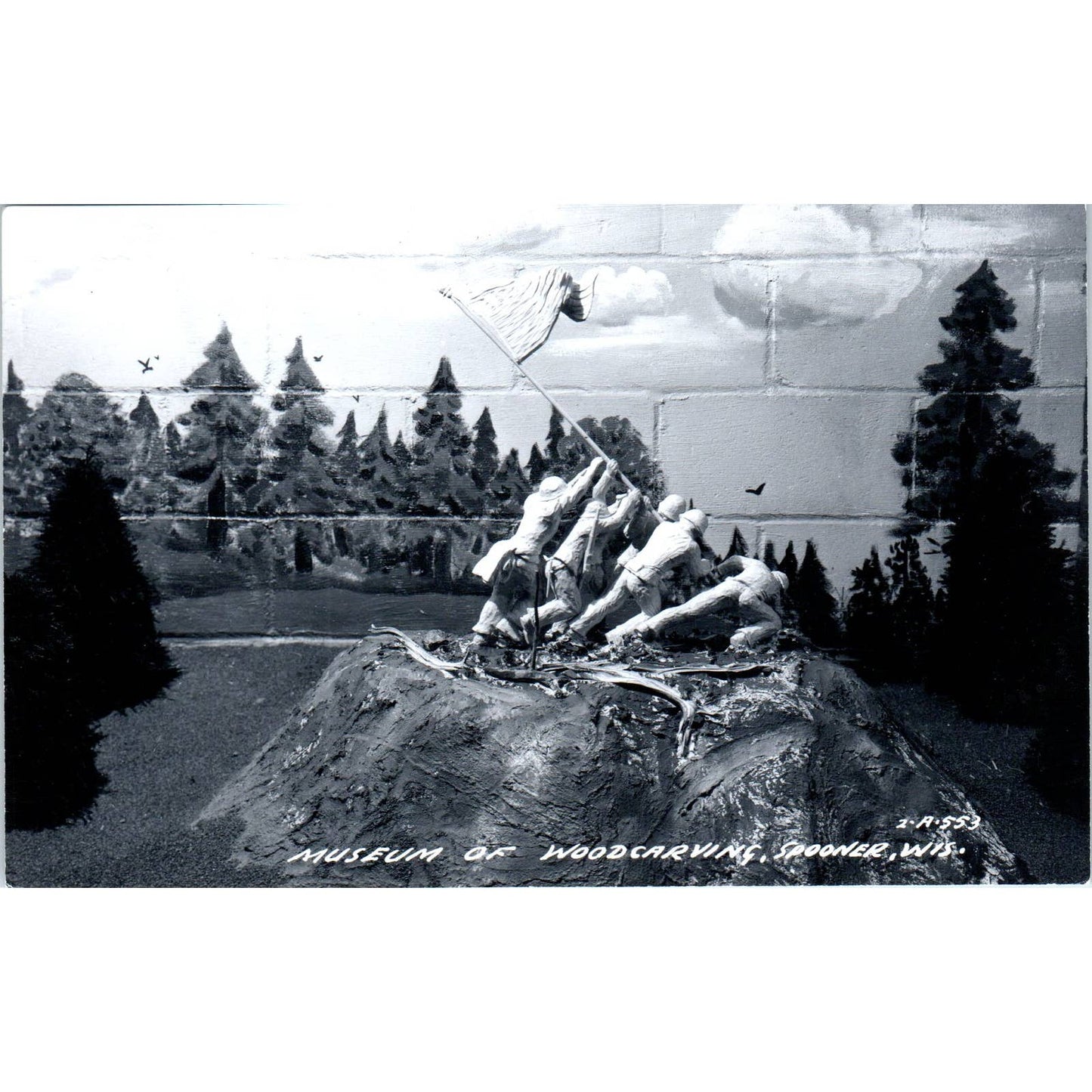 Museum of Woodcarving Spooner Wisconsin RPPC Original Postcard TJ9-P3