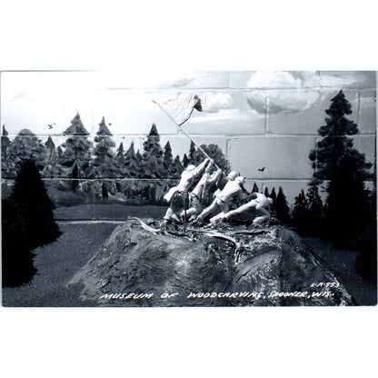 Museum of Woodcarving Spooner Wisconsin RPPC Original Postcard TJ9-P3