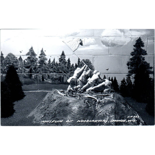 Museum of Woodcarving Spooner Wisconsin RPPC Original Postcard TJ9-P3