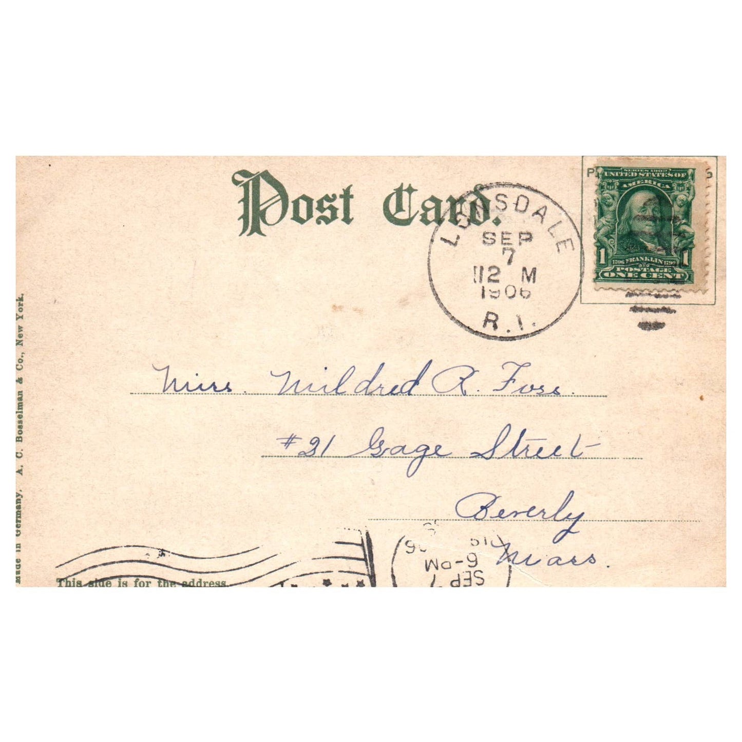 US Naval Training Station Sham Battle Newport RI 1906 - Original Postcard TJ8-5