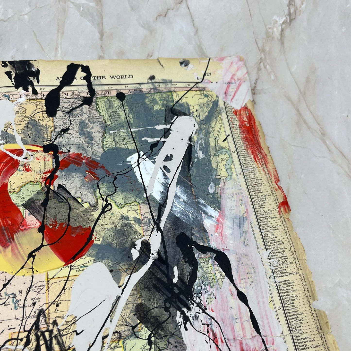 Original Mixed Media Abstract Art Painting 10x13” Wanderlust Signed #2