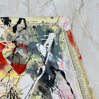 Original Mixed Media Abstract Art Painting 10x13” Wanderlust Signed #2
