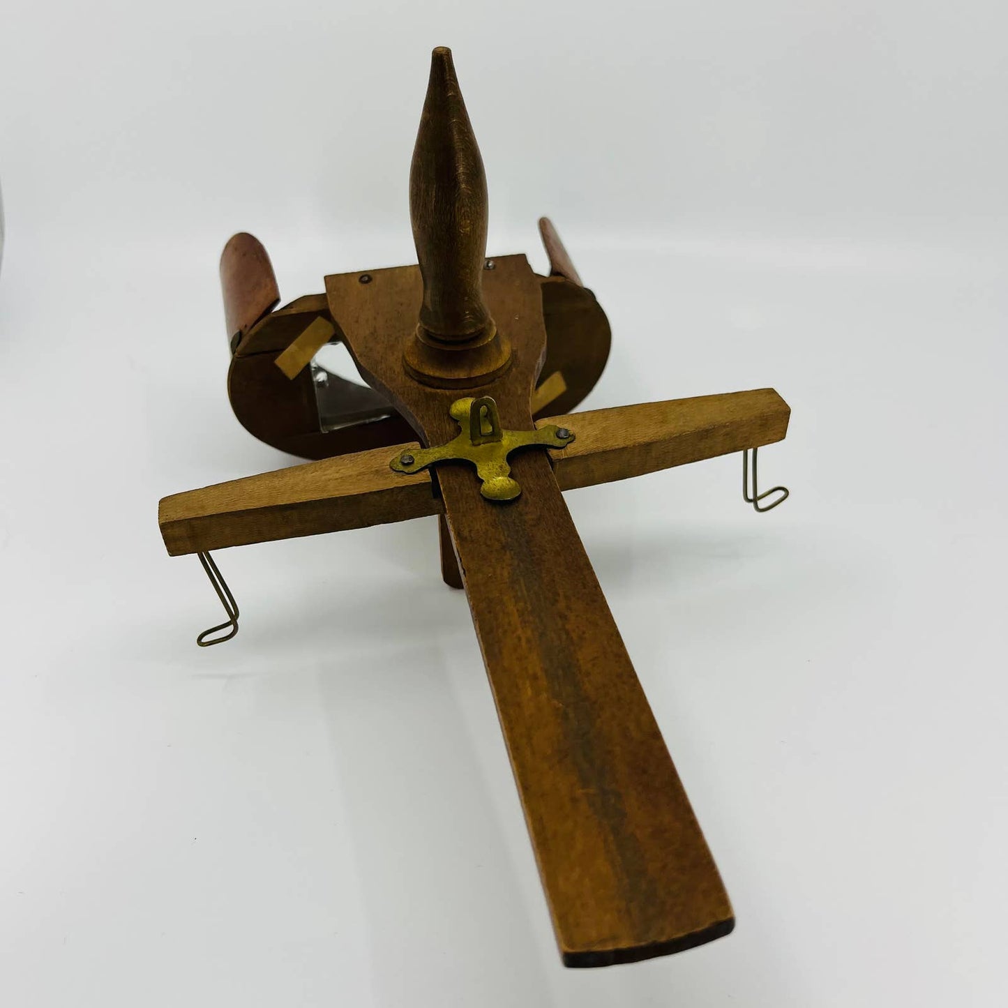 1870s Solid Wood STEREOSCOPE VIEWER Optical 3D Viewer w/ Stack of Cards & Box