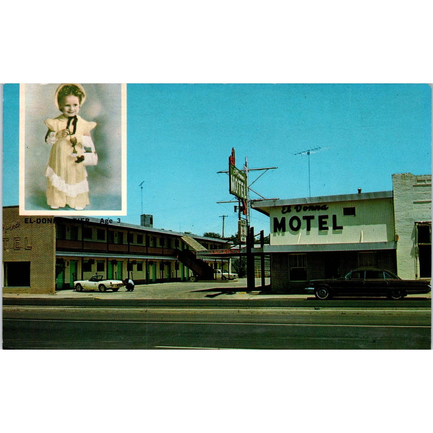 El Donna Motel Pete Geier 1968 Lamar Colorado Original Postcard TK1-29