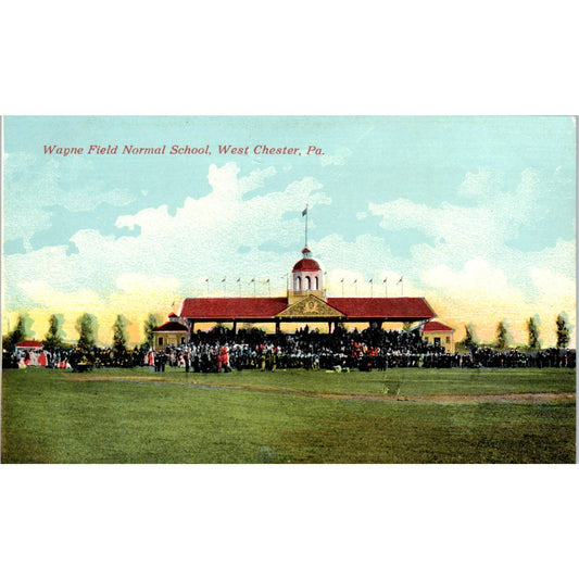 Wayne Field Normal School West Chester PA Original Postcard TK1-24