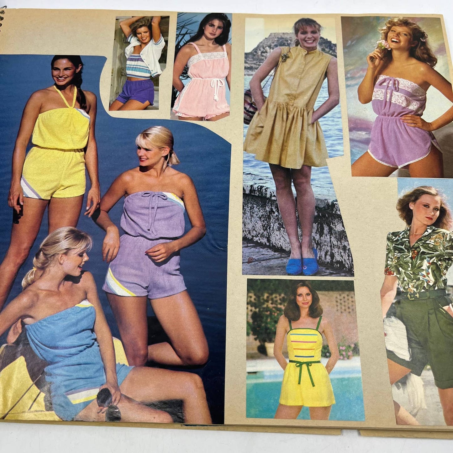 1980s LOADED Scrapbook Album 80s Women's  Fashion Swimsuits Beachwear More TI6