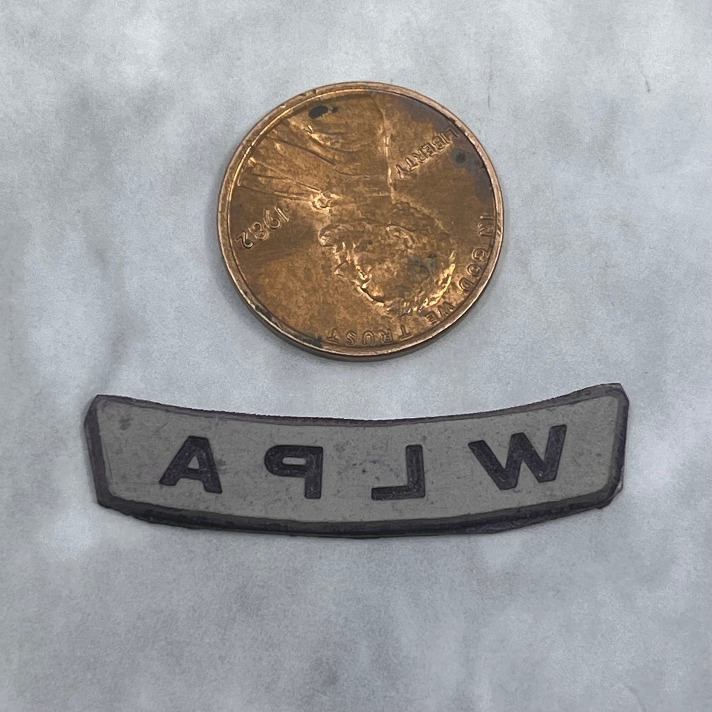 Vintage Letterpress Printers Block Plate TV Radio Call Letters WLPA SE842