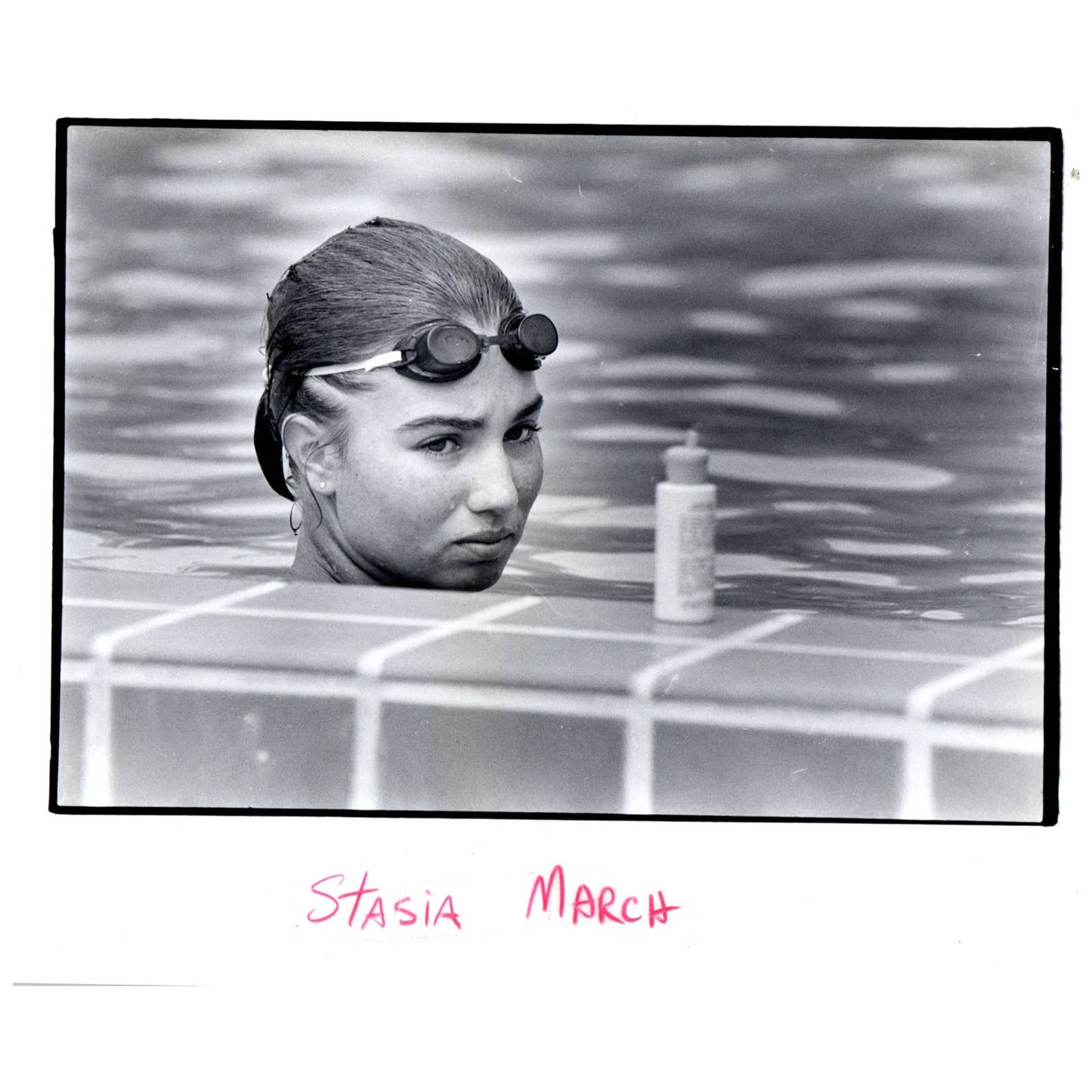 1978 Press Photo Stasia March Swimmer Swimming 8x10" AD3