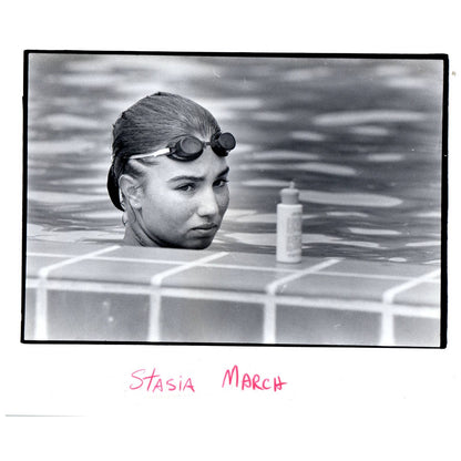 1978 Press Photo Stasia March Swimmer Swimming 8x10" AD3