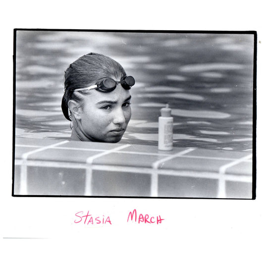 1978 Press Photo Stasia March Swimmer Swimming 8x10" AD3