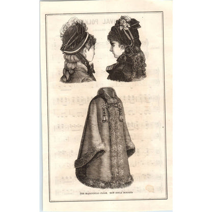 1878 Peterson's Clip- Women's Fashion The Masaniello Cloak New Style Bonnets SF2