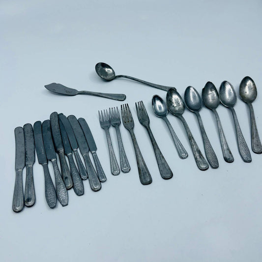 Antique Mixed Germany Metal Silverware Miniature Kitchen Toy Utensils Lot 21 SB4