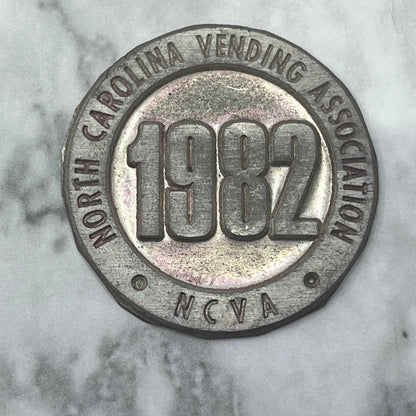 Vintage Printers Block Plate 1982 North Carolina Vending Association SE843