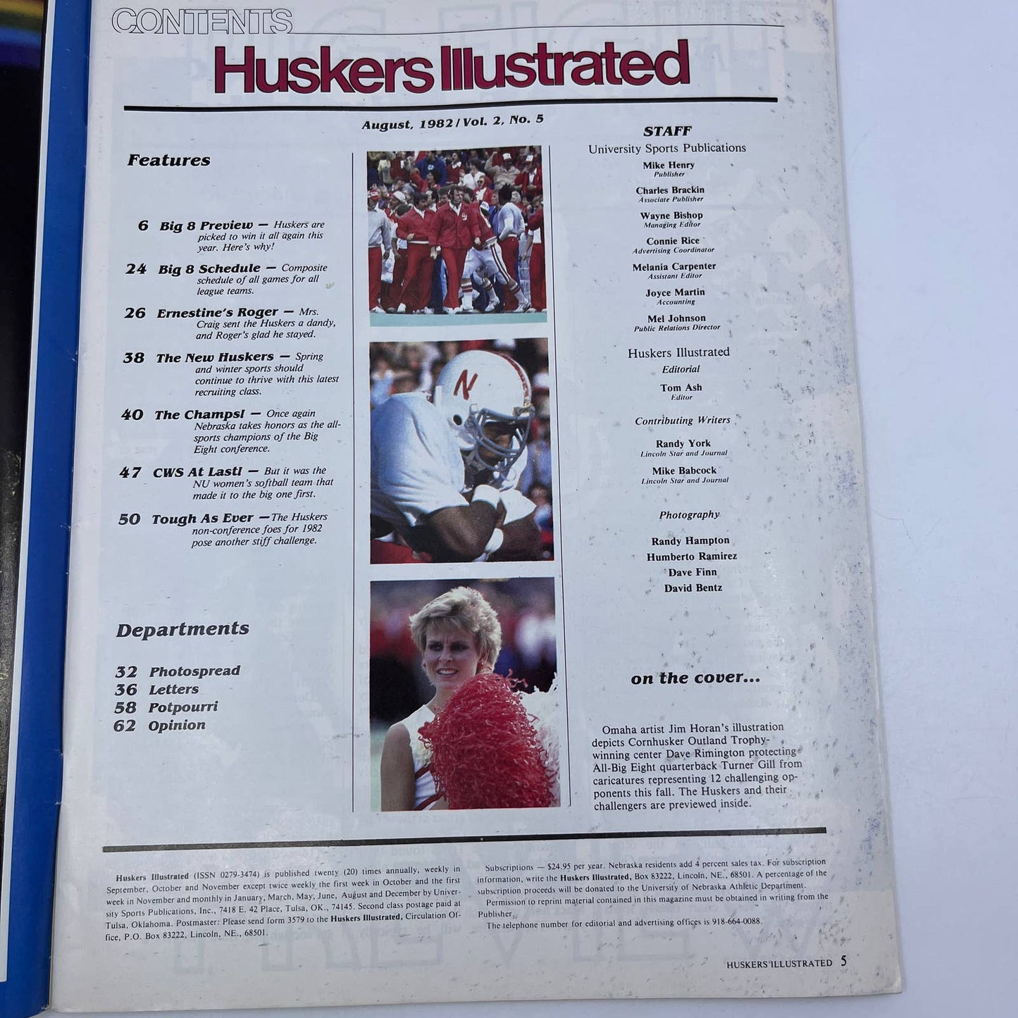 1982 Aug - Nebraska Huskers Illustrated Magazine -  Big 8 Football Preview TH7