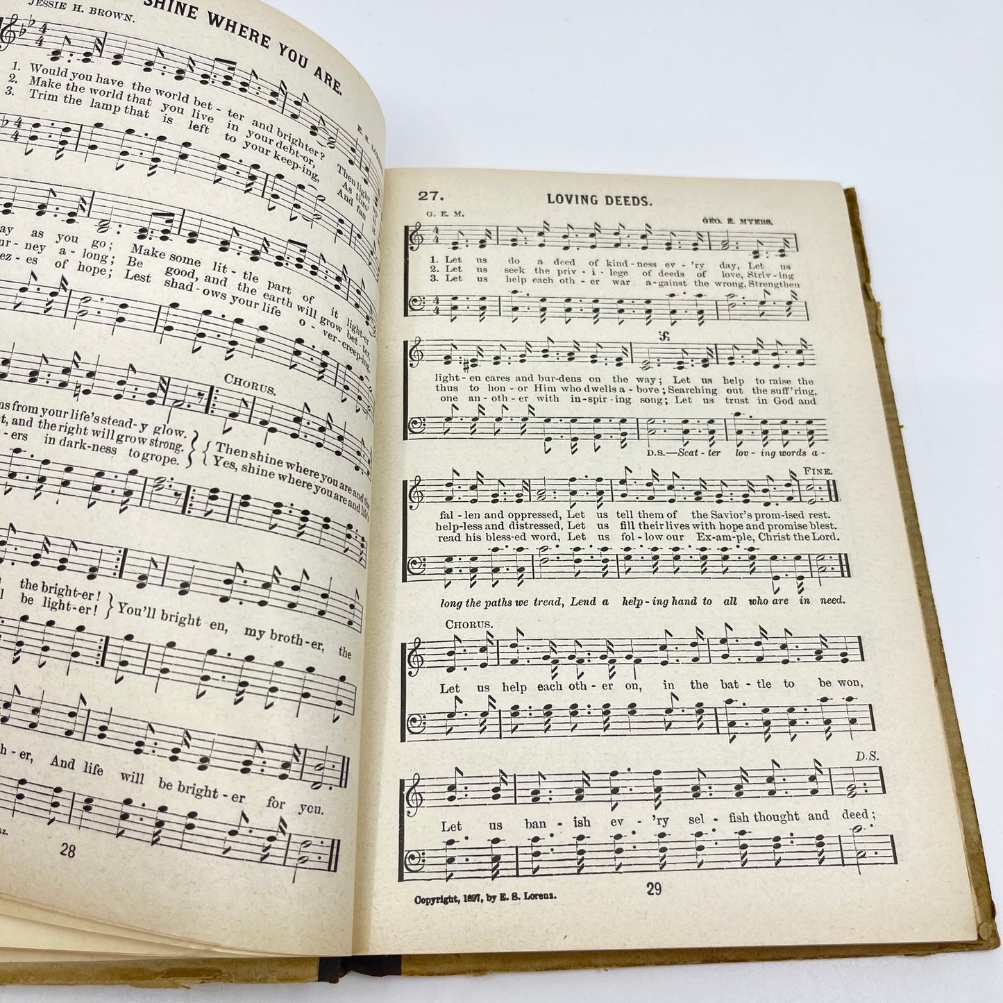 1897 Riches of Grace Hymn Book E. S. Lorenz, Church Songs Music Cleveland OH L1-4