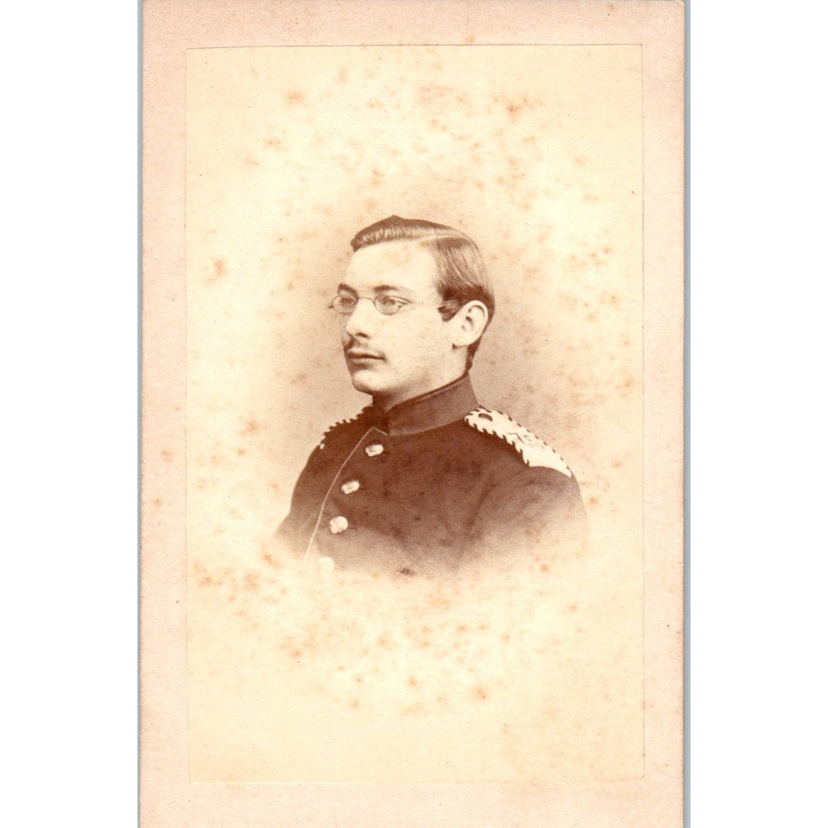 c1880 German Military CDV Cabinet Photo Card PV1