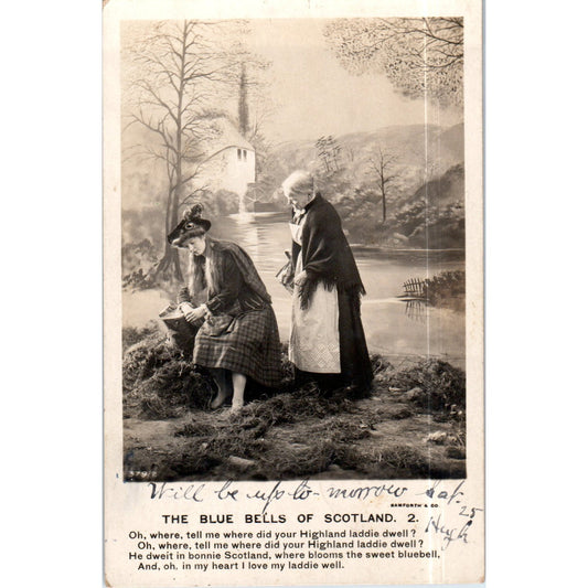The Blue Bells of Scotland 1906 379/2 Original Postcard P2-3
