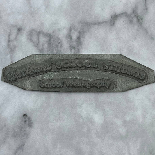 Vtg Letterpress Printers Block Plate National School Studios Photography SE824