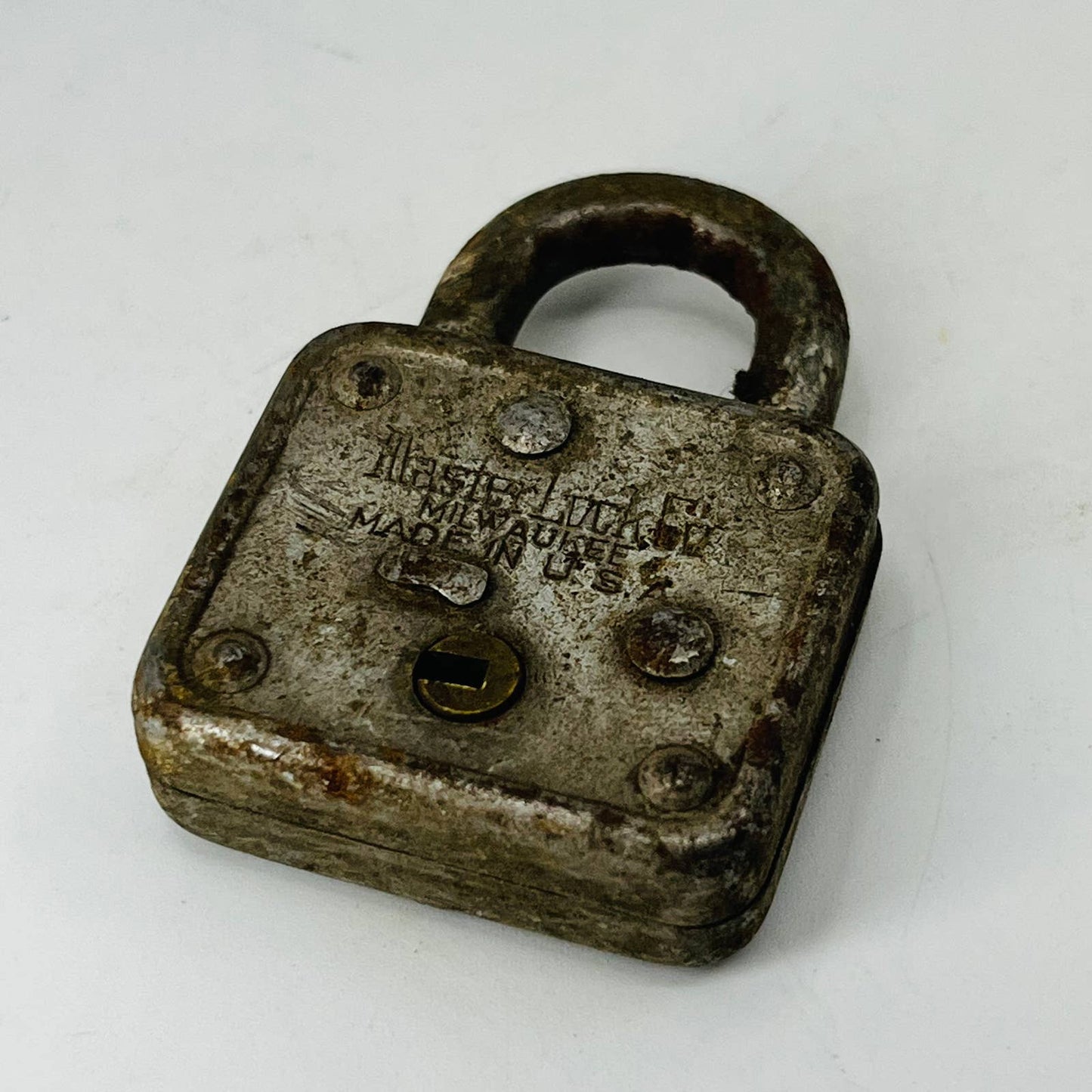 Vintage Master Lock Little Giant Padlock #44 No. 44 Milwaukee No Key SA8-2