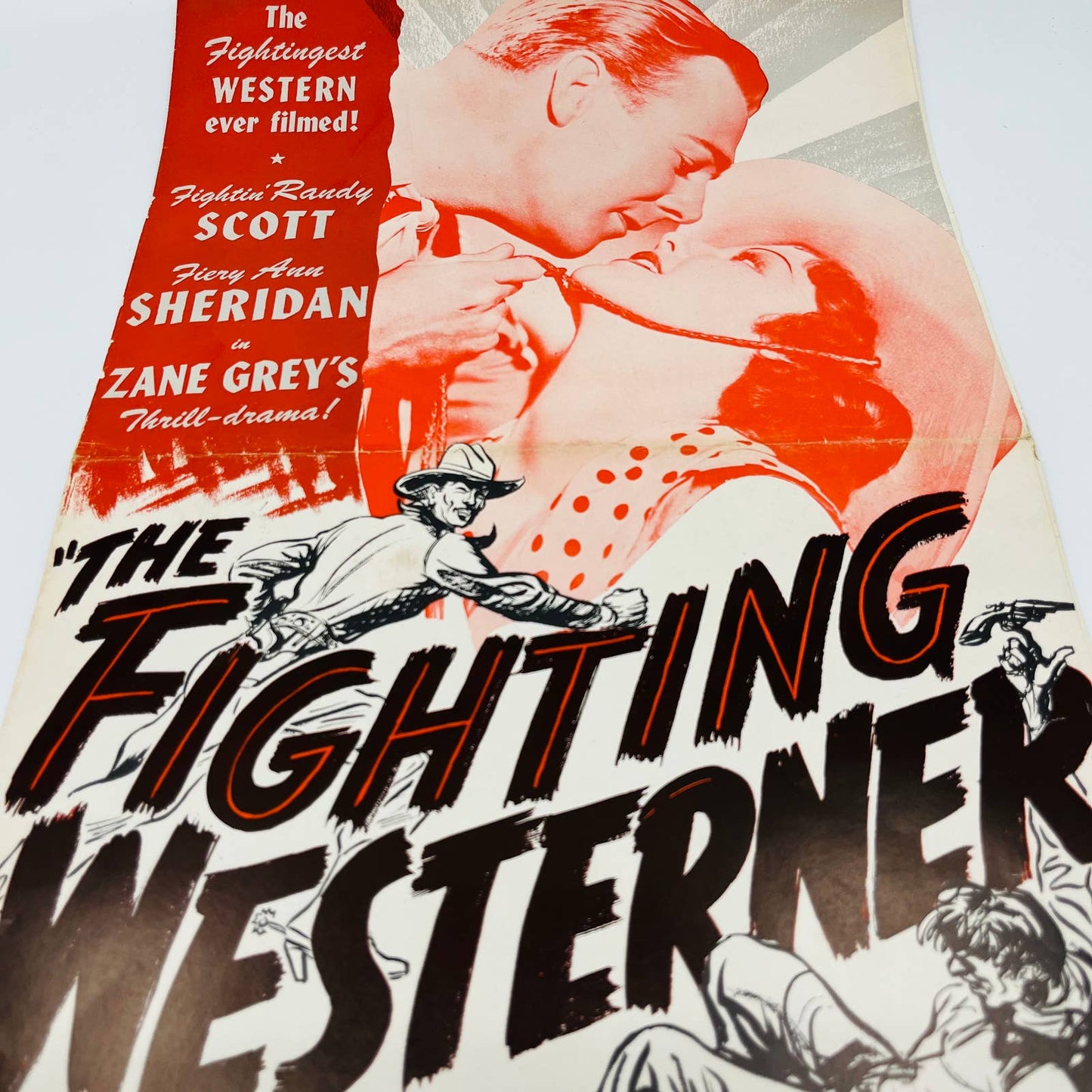 Zane Grey's The Fighting Westerner Original Pressbook Randy Scott 11x17 FL1