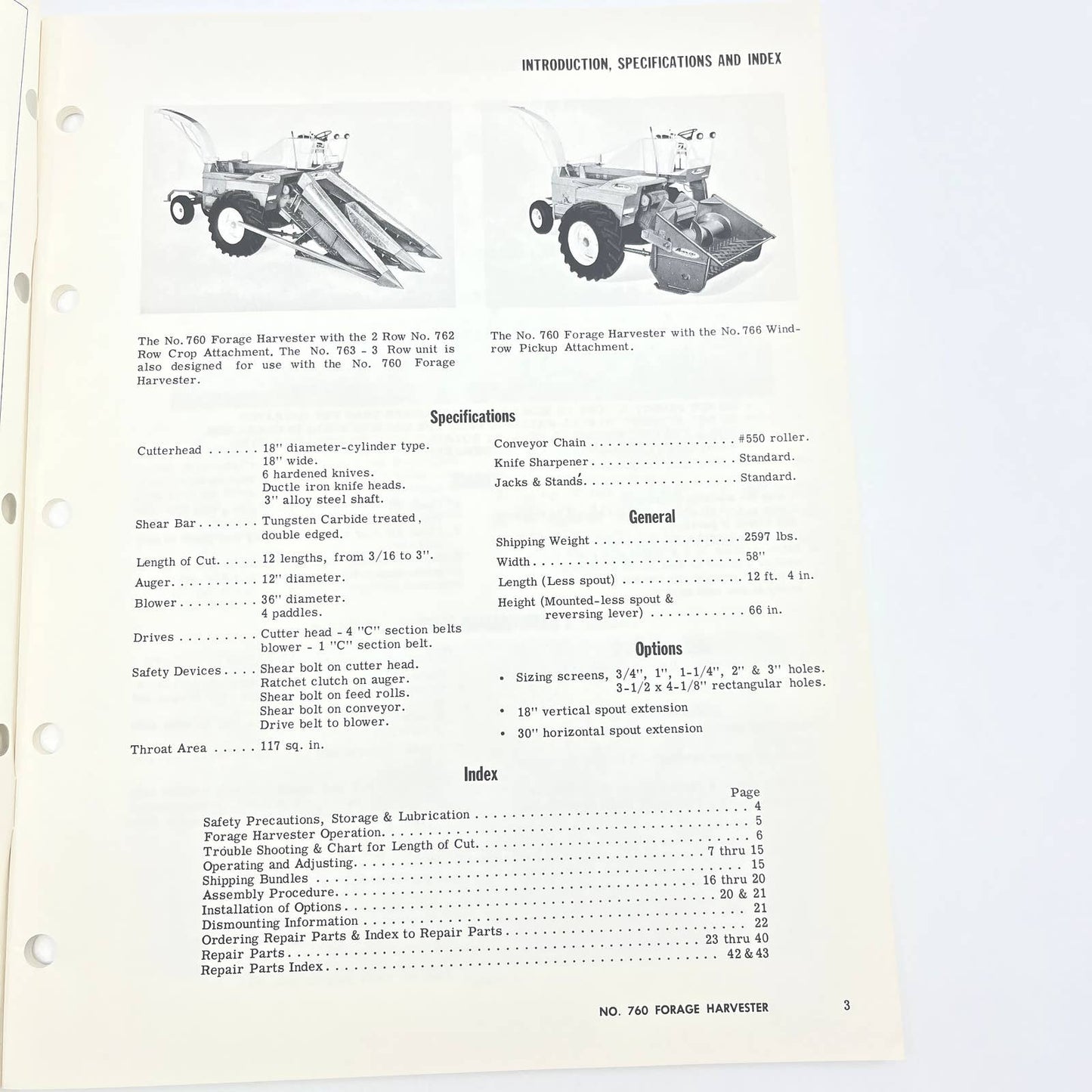 Original 1975 New Idea Operator's Manual 760 Uni-system Forage Harvester TB9