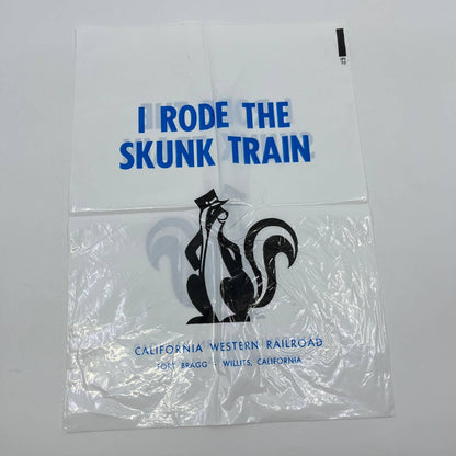 Vtg Souvenir Bag Skunk Train California Western Railroad Fort Bragg Willits AC8