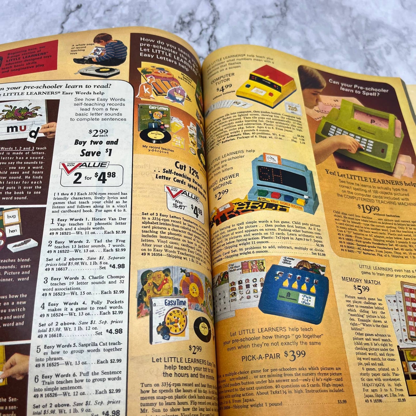 Original 1972 SEARS Christmas Wish Book Catalog Toys Barbie Hot Wheels Pooh S3