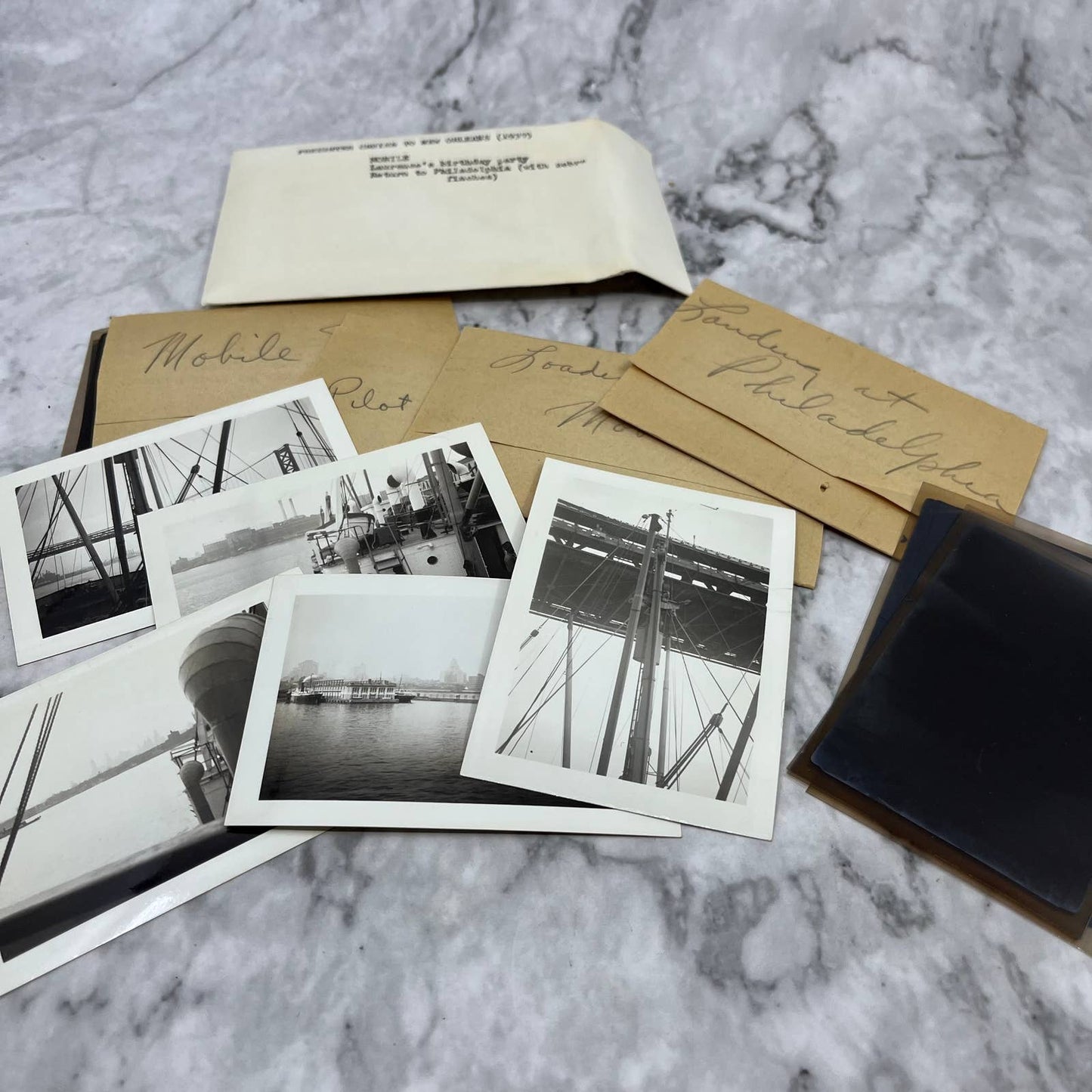 1937 Photos & Negatives From Afoundria Freighter Cruise Mobile, New Orleans TJ8