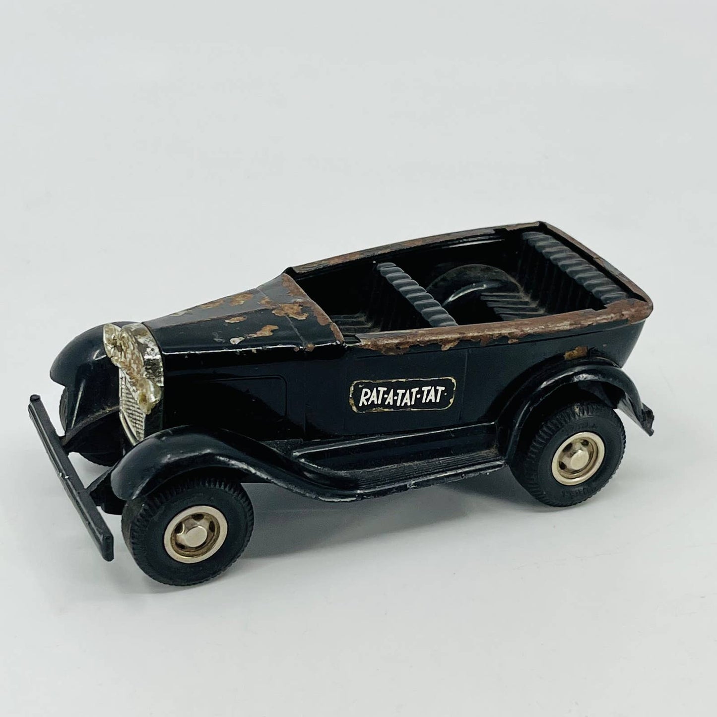 1970’s Tiny TONKA Metal Black RAT-A-TAT-TAT 1930’s Ford Roadster NO ROOF TB6