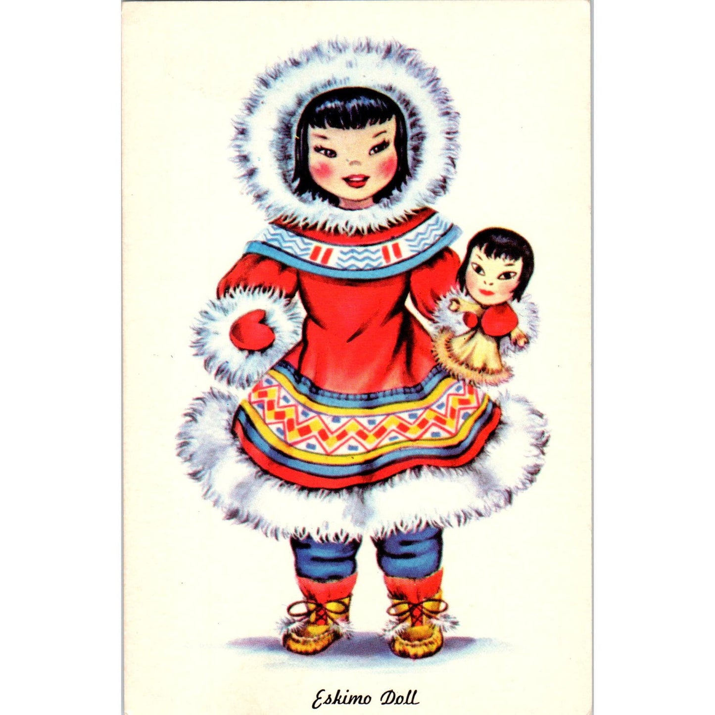 Eskimo Doll - International Doll Series Original Postcard PB8